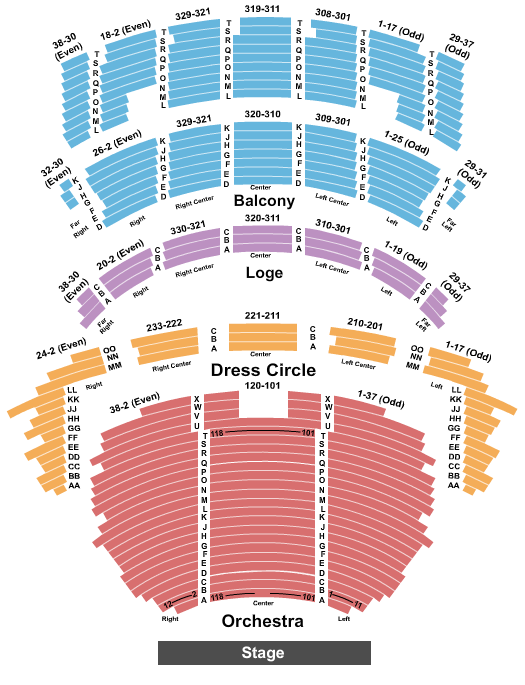 Cadillac Palace Phantom of the Opera Seating Chart